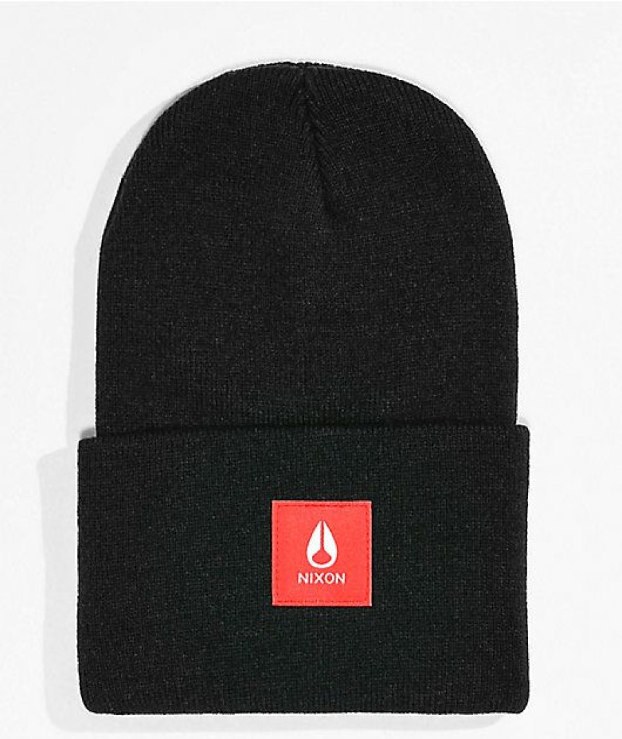 Beanies * | Nixon Hume Black Beanie Promotions