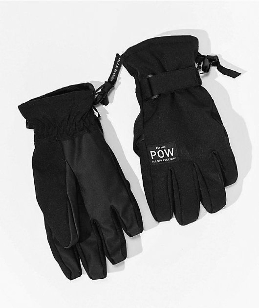 Snowboard * | Pow Xg Mid Black Snowboard Gloves Limit Offer