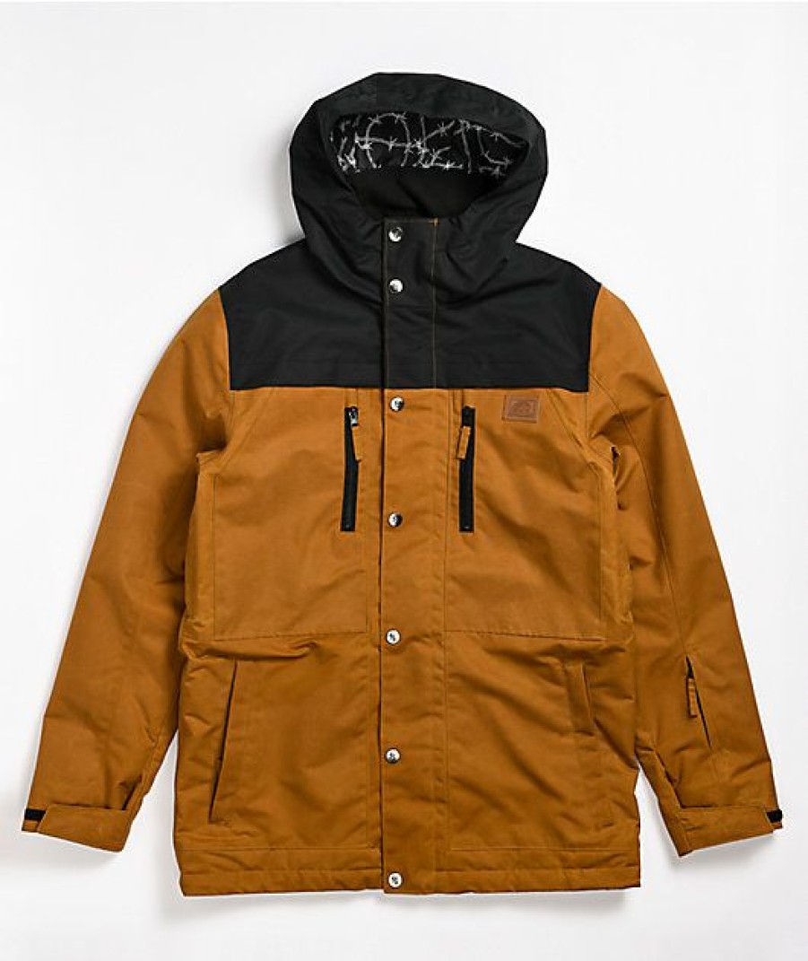 Clothing * | Lurking Class By Sketchy Tank Lurk Wear Tobacco 10K Snowboard Jacket Promotions