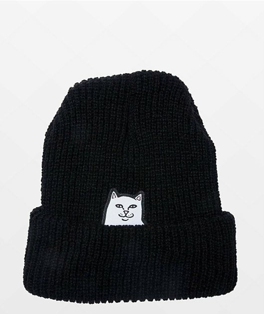 Beanies * | Ripndip Lord Nermal Black Beanie Promotions