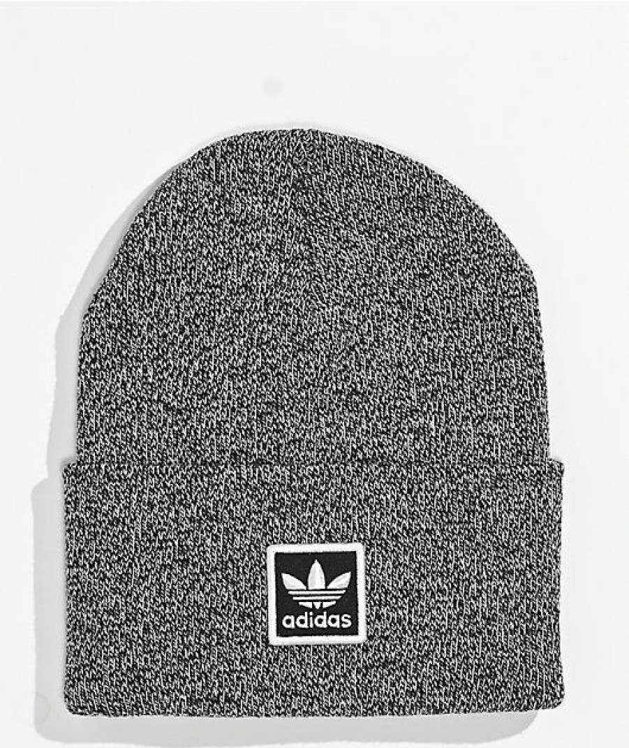 Beanies * | Adidas Originals Chunky Black & White Marl Beanie Promotions