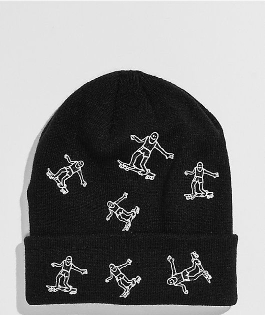 Beanies * | Thrasher Gonz Black Beanie Promotions