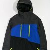 Clothing * | 686 Geo Insulated Blue, Grey & Black Kids 10K Snowboard Jacket Promotions