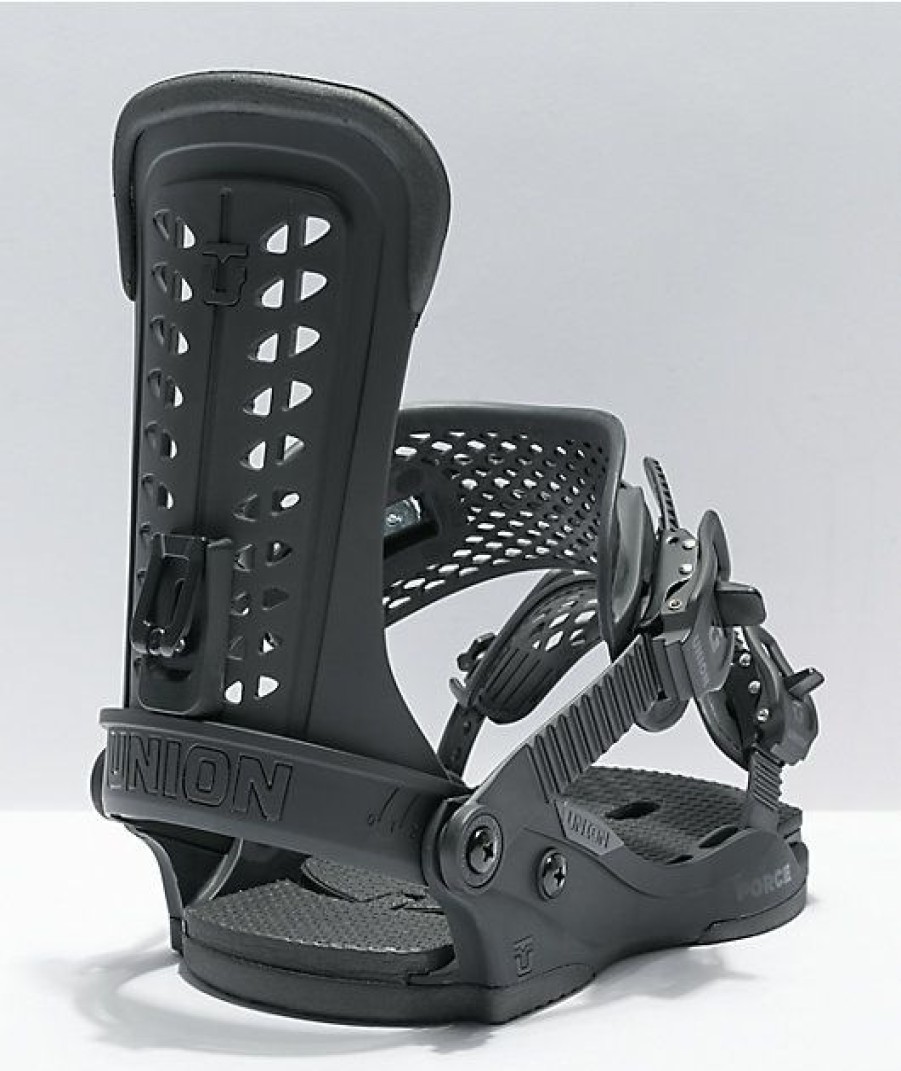 Snowboard * | Union Force Black Snowboard Bindings 2022 Limit Offer