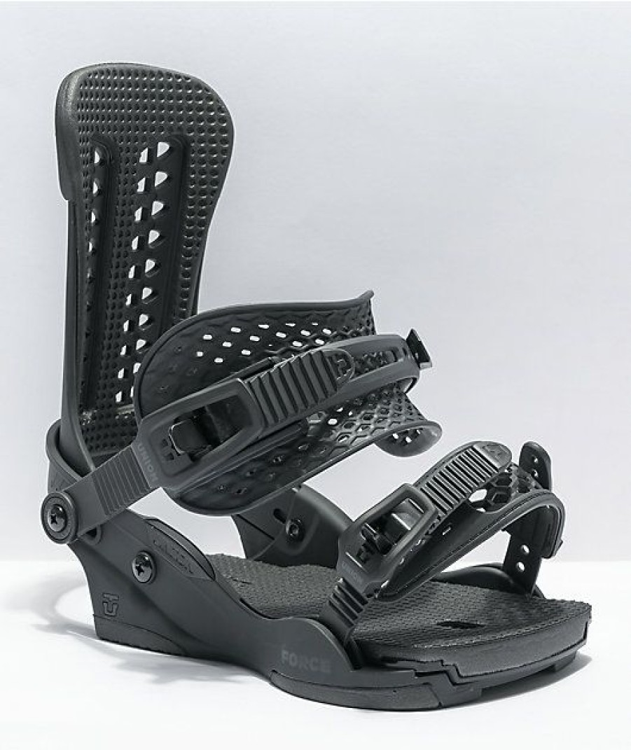 Snowboard * | Union Force Black Snowboard Bindings 2022 Limit Offer