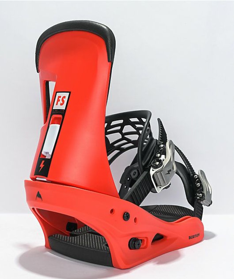 Snowboard * | Burton Freestyle Red Snowboard Bindings 2022 Limit Offer