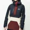 Snowboard * | Picture Organic Seasons Dark Blue & Red 10K Parka Snowboard Jacket Limit Offer