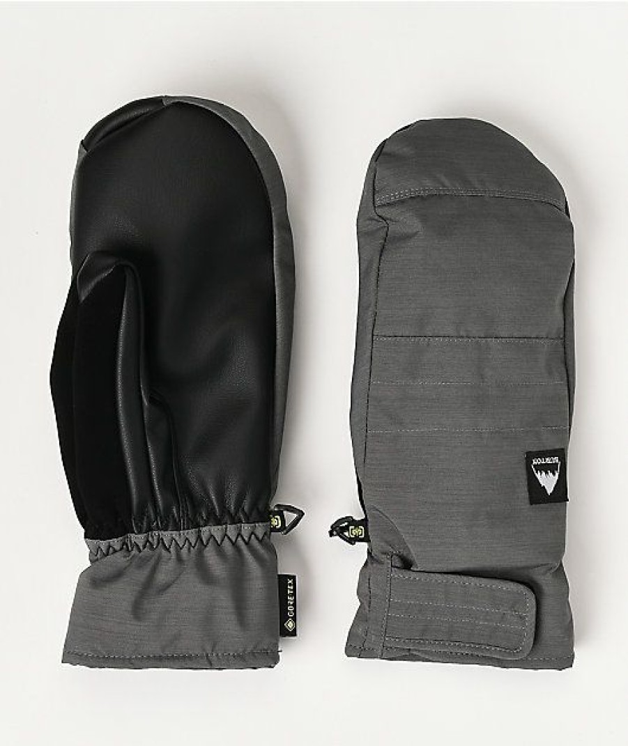 Snowboard * | Burton Reverb Grey Gore-Tex Snowboard Mittens Limit Offer