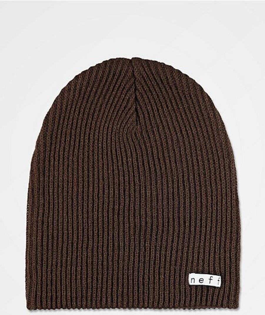 Beanies * | Neff Daily Dark Brown Beanie Promotions