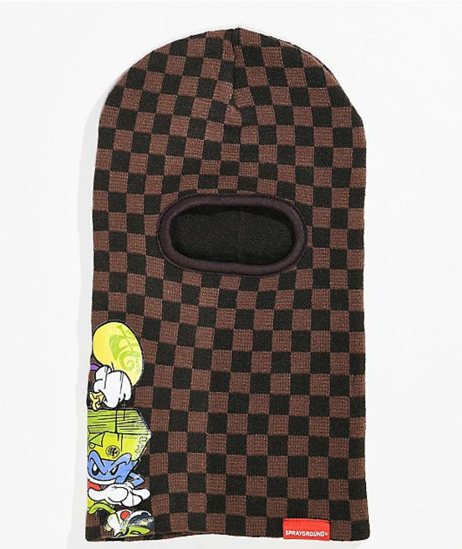 Snowboard * | Sprayground Chase Bank Brown & Black Balaclava Limit Offer