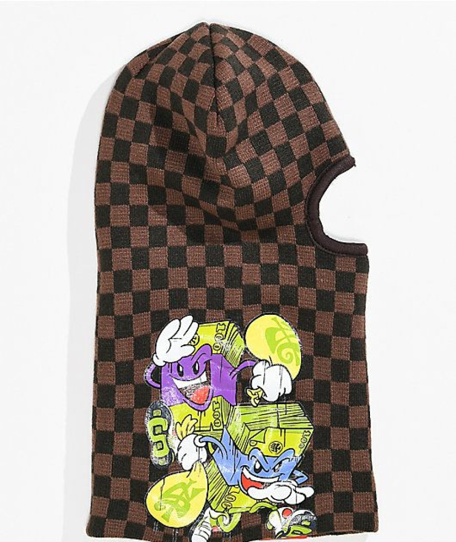 Snowboard * | Sprayground Chase Bank Brown & Black Balaclava Limit Offer