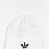 Beanies * | Adidas Trefoil White Beanie Promotions