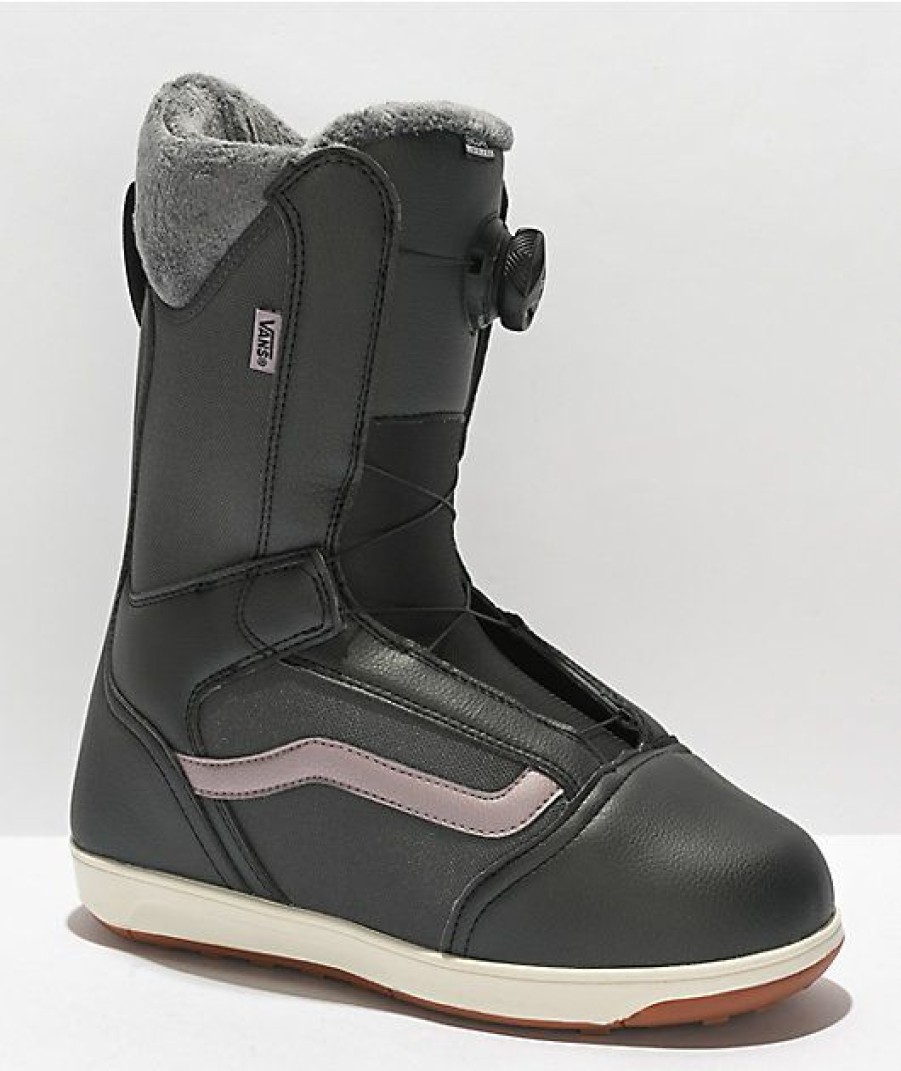 Snowboard * | Vans Encore Linerless Boa Gray & Black Women'S Snowboard Boots 2022 Limit Offer