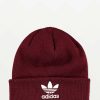 Beanies * | Adidas Trefoil Burgundy & White Beanie Promotions