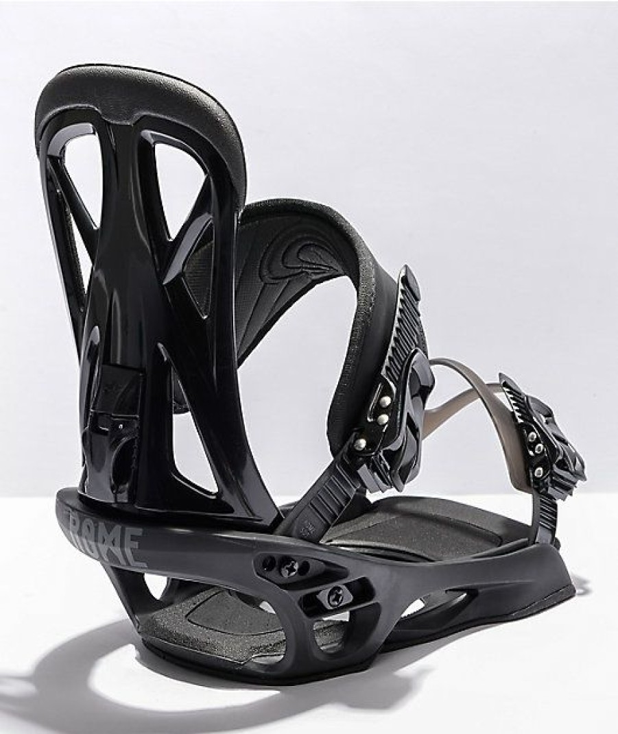 Snowboard * | Rome United Black Snowboard Bindings 2022 Limit Offer