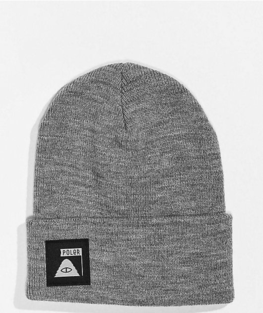 Beanies * | Poler Daily Driver Grey Beanie Promotions