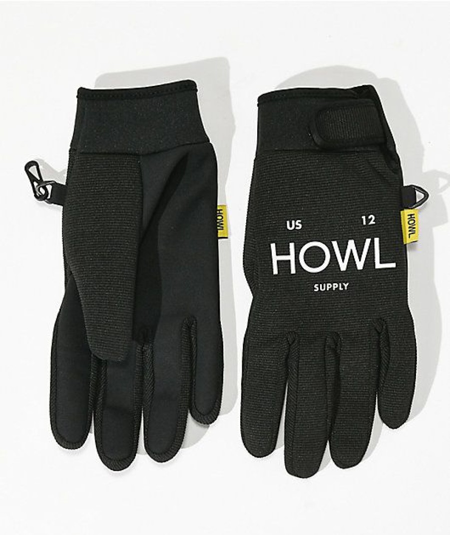 Snowboard * | Howl Jeepster Black Snowboard Gloves Limit Offer