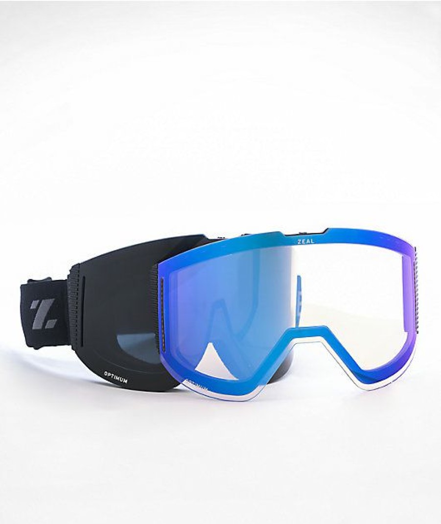 Snowboard * | Zeal Lookout Dark Night & Dark Grey Snowboard Goggles Limit Offer