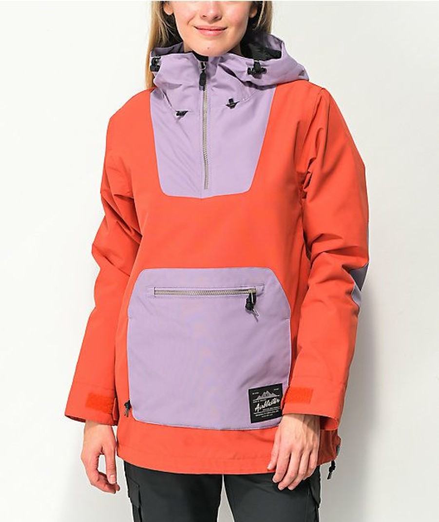 Clothing * | Airblaster Freedom Copper & Lavender 10K Anorak Snowboard Jacket Promotions