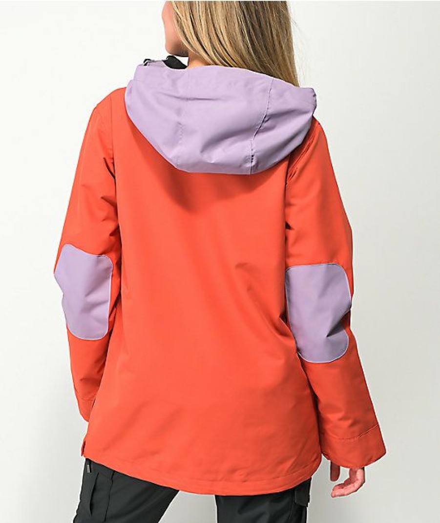 Clothing * | Airblaster Freedom Copper & Lavender 10K Anorak Snowboard Jacket Promotions