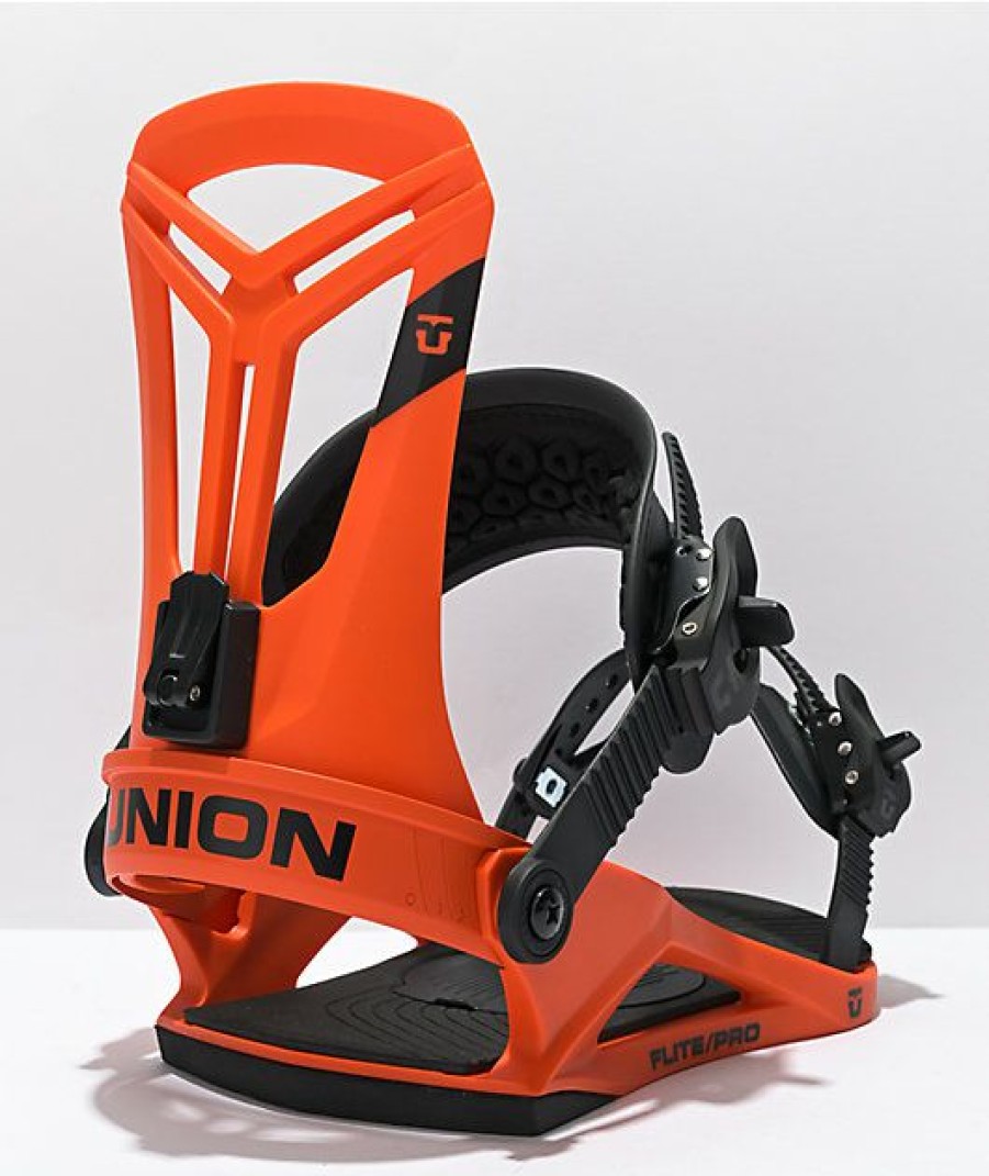 Snowboard * | Union Flite Pro Orange Snowboard Bindings 2022 Limit Offer