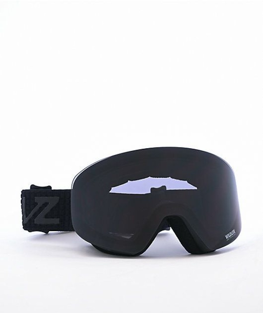 Snowboard * | Vonzipper Encore Black Out Satin Blackout Snowboard Goggles Limit Offer