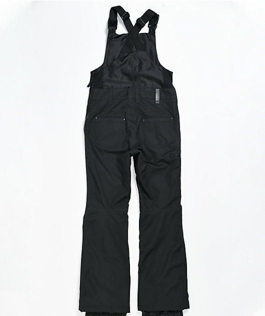 Snowboard * | Aperture Snowtown Black 10K Women'S Snowboard Bib Pants Limit Offer