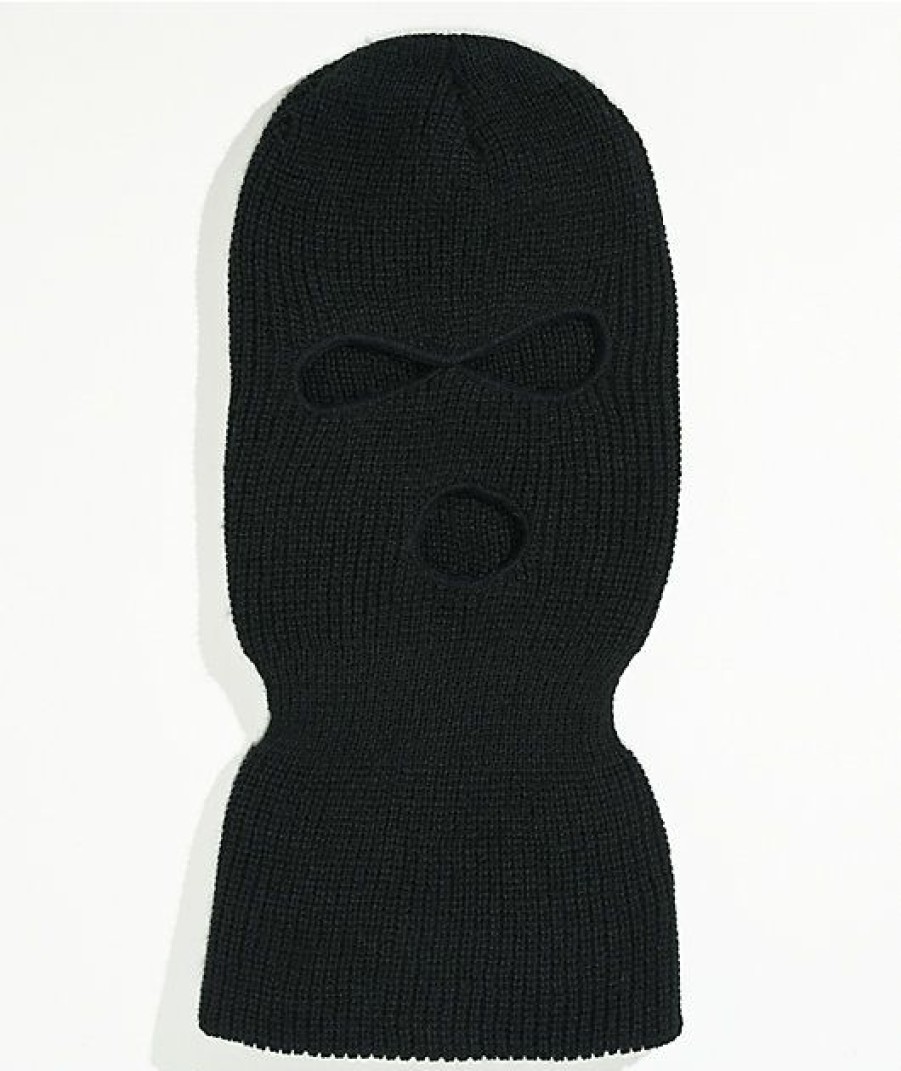 Snowboard * | Rothco 3 Hole Black Balaclava Limit Offer