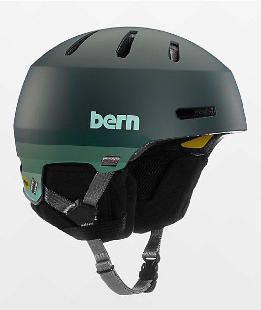 Snowboard * | Bern Macon 2.0 Green Snowboard Helmet Limit Offer