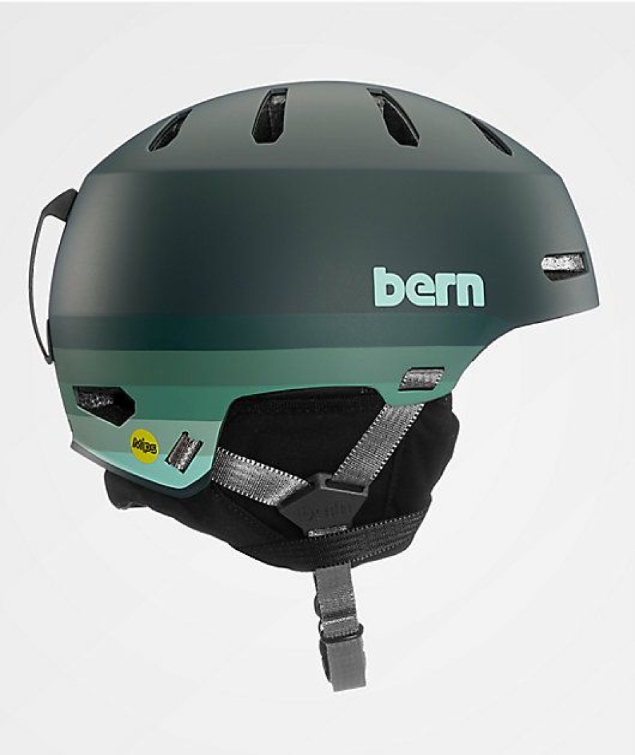 Snowboard * | Bern Macon 2.0 Green Snowboard Helmet Limit Offer