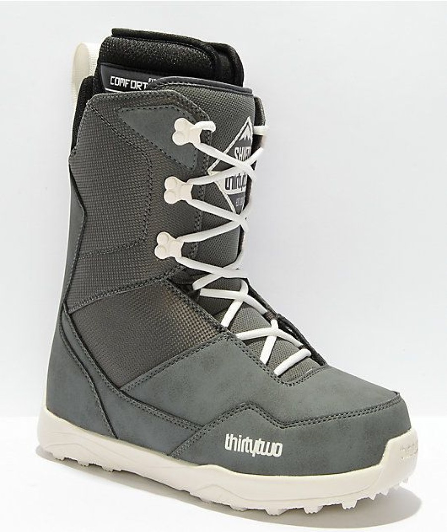 Snowboard * | Thirtytwo Shifty Lace Grey Snowboard Boots 2022 Limit Offer