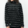 Clothing * | Lurking Class By Sketchy Tank Thorns Black Sherpa Half-Zip Sweatshirt Promotions