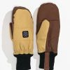 Snowboard * | Pow Brier Tan & Brown Snowboard Mittens Limit Offer