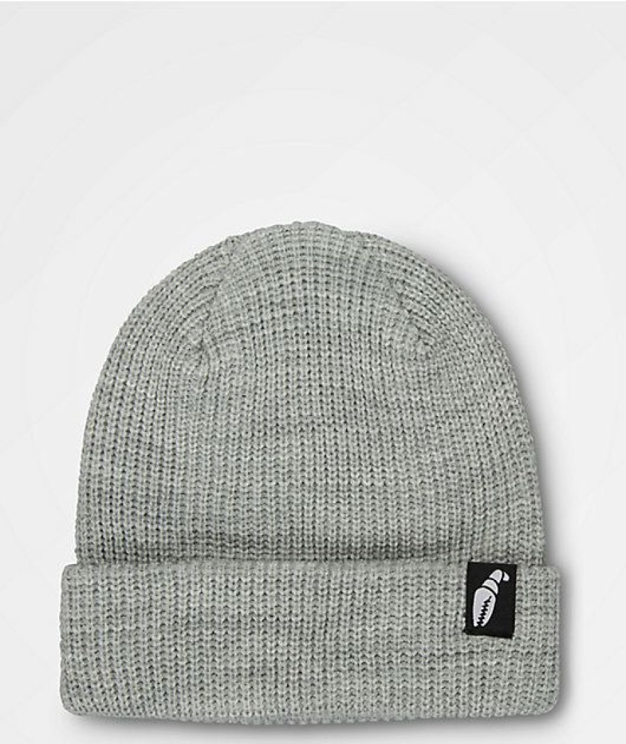 Beanies * | Crab Grab Claw Label Heather Grey Beanie Promotions