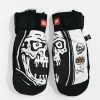 Snowboard * | 686 X Sketchy Tank Sketch Skull Black & White 10K Snowboard Mittens Limit Offer