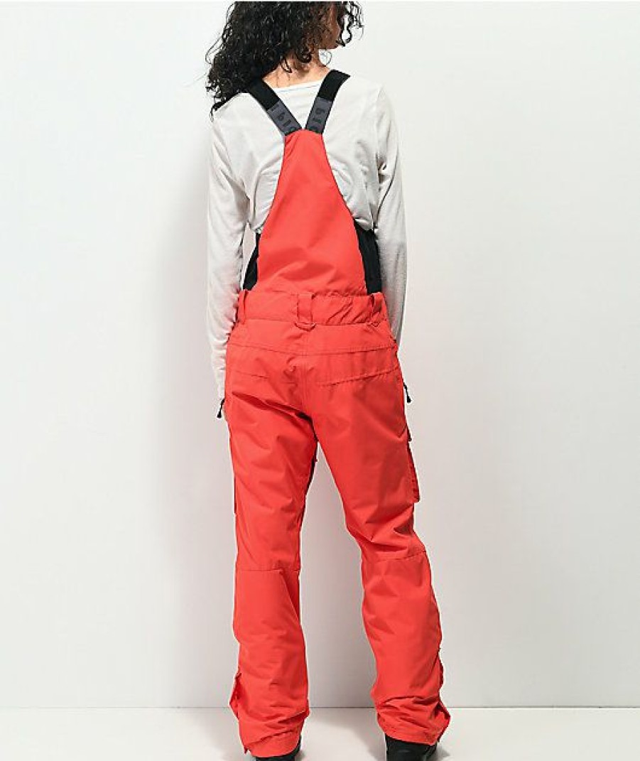 Snowboard * | Picture Organic Brita Hot Coral 10K Snowboard Bib Pants Limit Offer