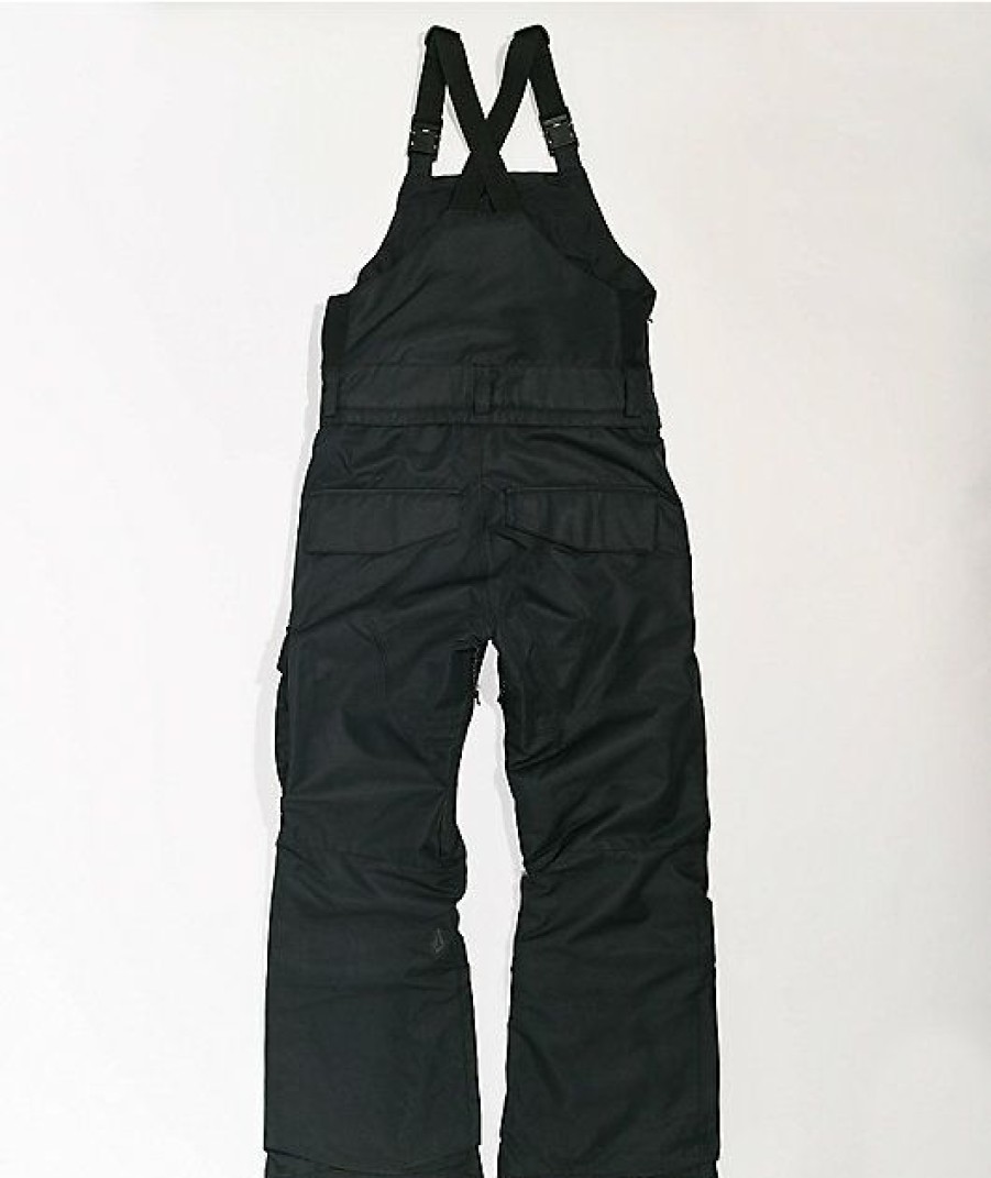 Clothing * | Volcom Barkley Black 10K Snowboard Bib Pants Promotions