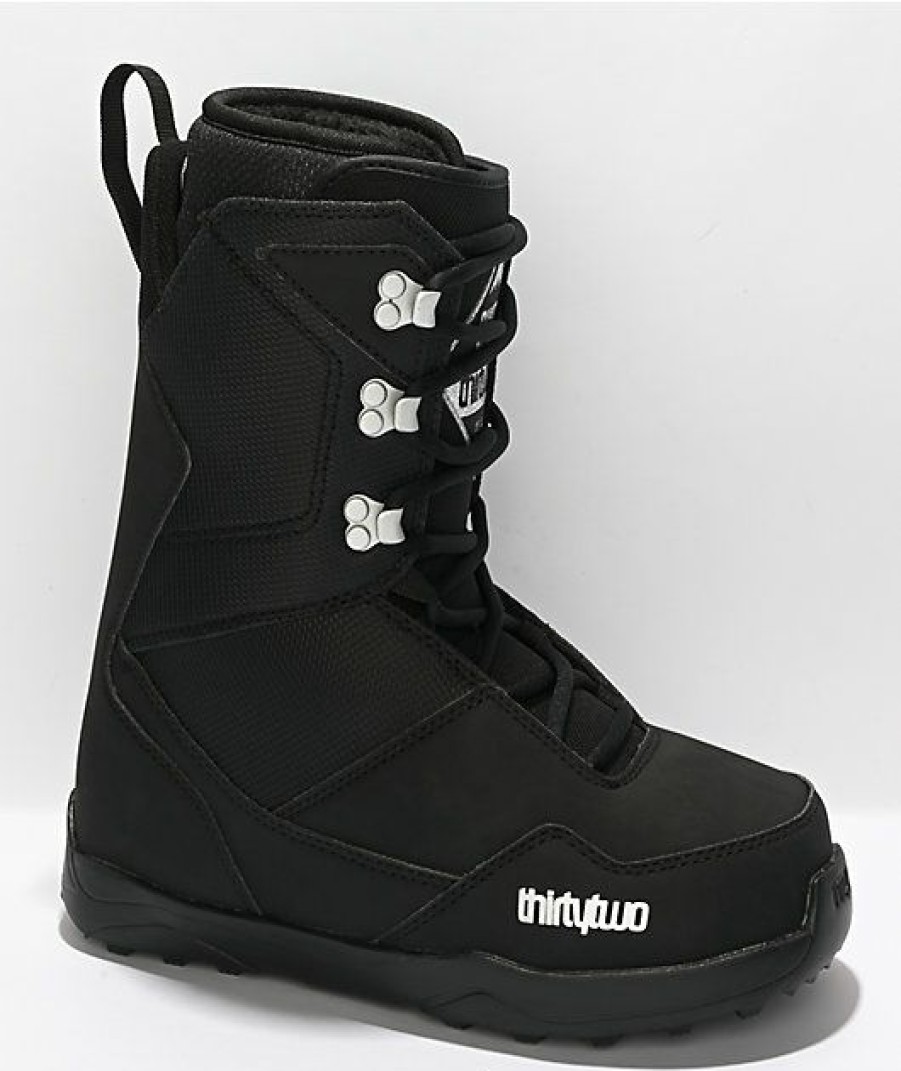 Snowboard * | Thirtytwo Shifty Lace Black & Silver Snowboard Boots 2022 Limit Offer