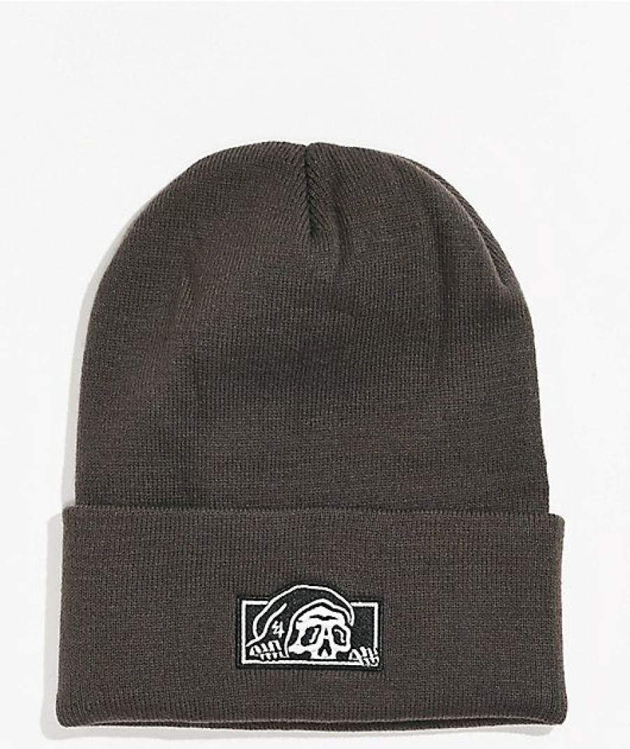 Beanies * | Lurking Class By Sketchy Tank Logo Brown Beanie Promotions