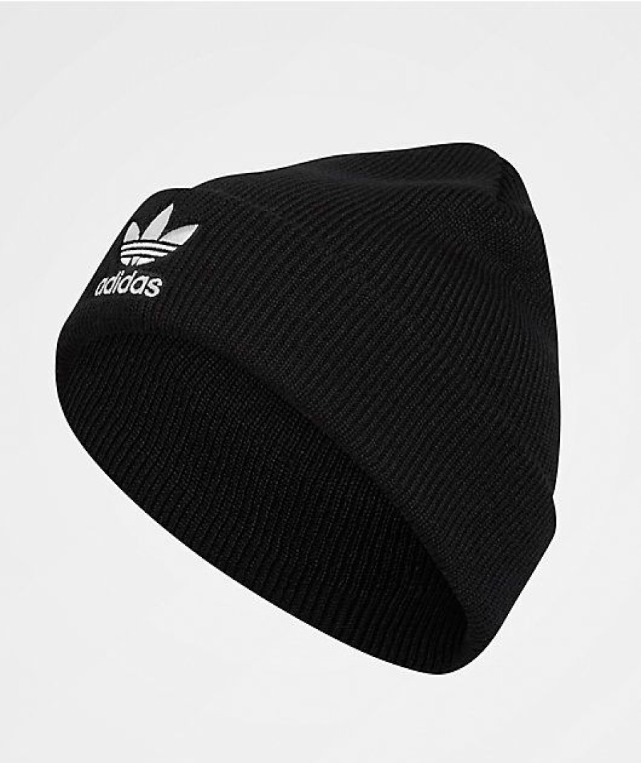 Beanies * | Adidas Trefoil Black & White Beanie Promotions