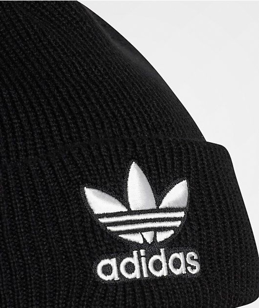 Beanies * | Adidas Trefoil Black & White Beanie Promotions