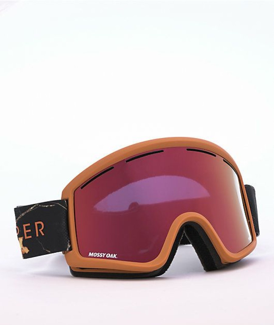 Snowboard * | Vonzipper Cleaver Mossy Oak Black Fire Chrome Snowboard Goggles Limit Offer