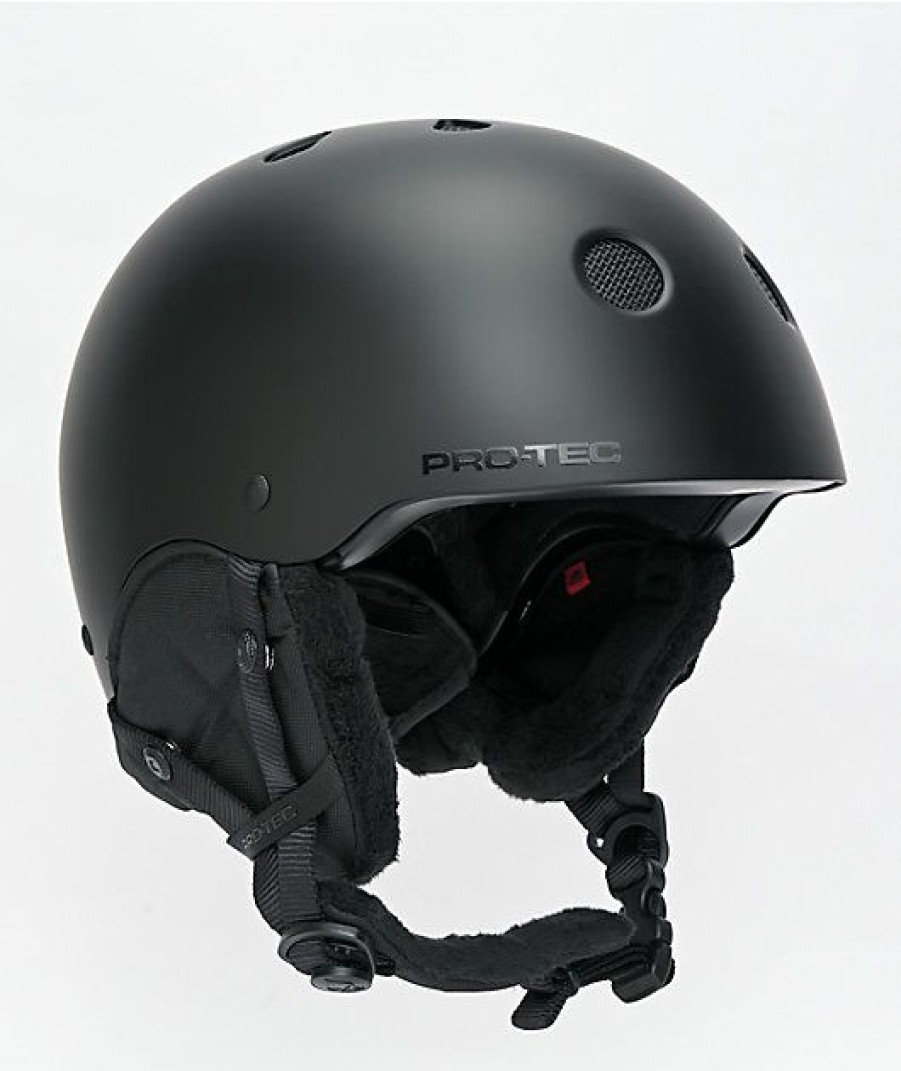 Snowboard * | Pro-Tec Classic Stealth Matte Black Snowboard Helmet Limit Offer