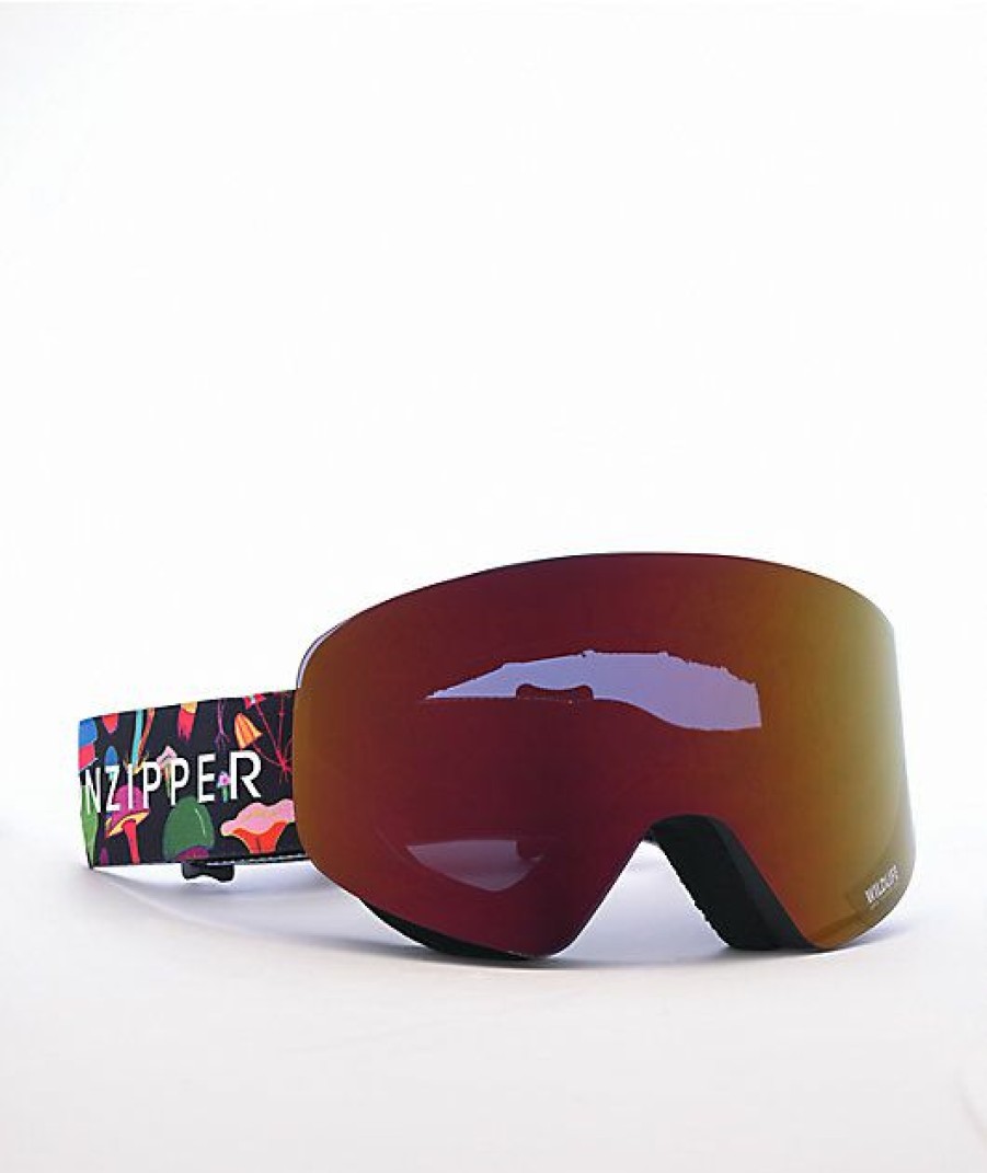 Snowboard * | Vonzipper Encore Fun Guy! Black Fire Chrome Snowboard Goggles Limit Offer