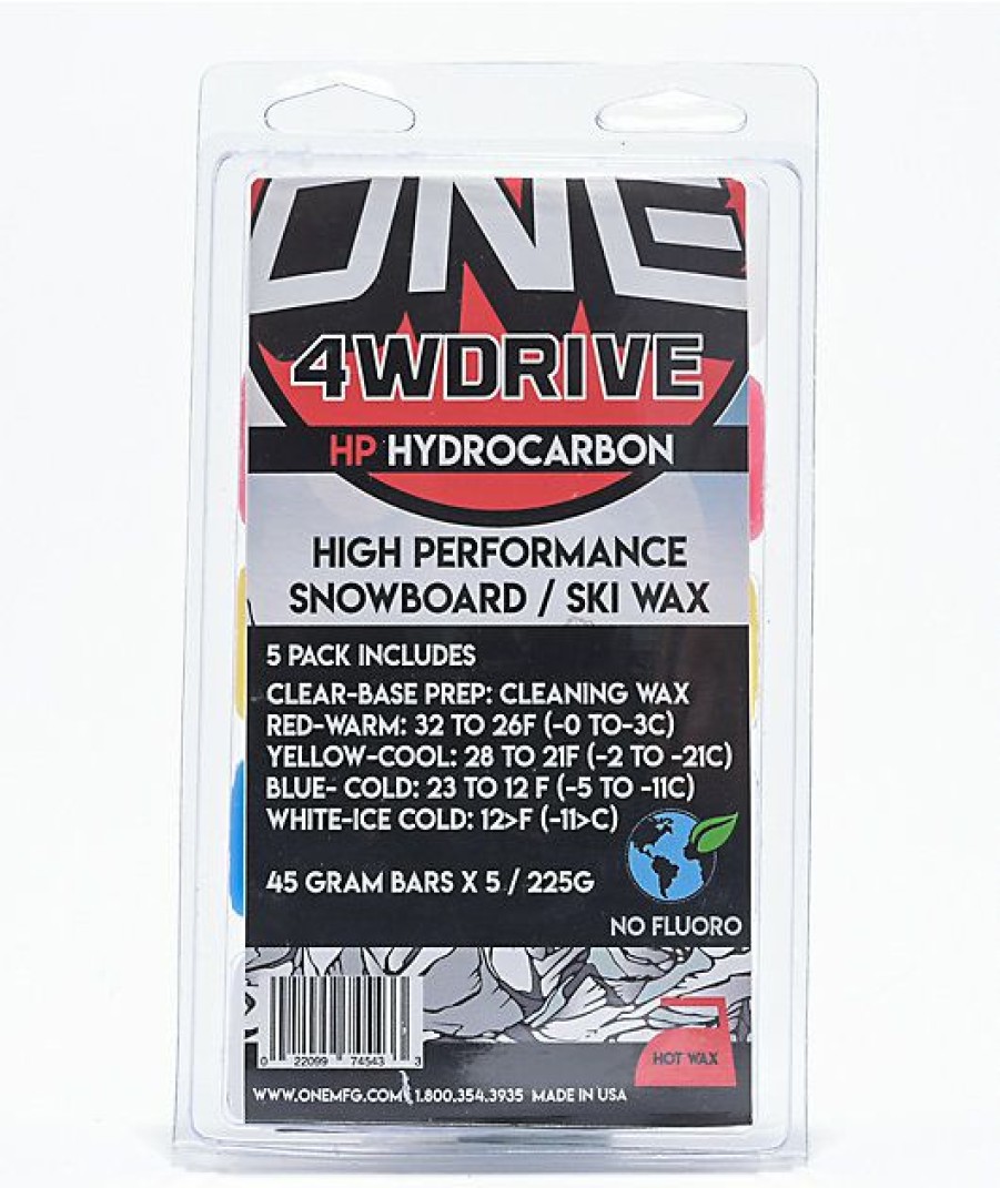 Accessories * | One Ball 4Wd 5 Pack Snowboard Wax Promotions