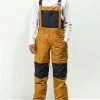 Snowboard * | Aperture Jibbed Brown & Black Bib Snowboard Pants Limit Offer