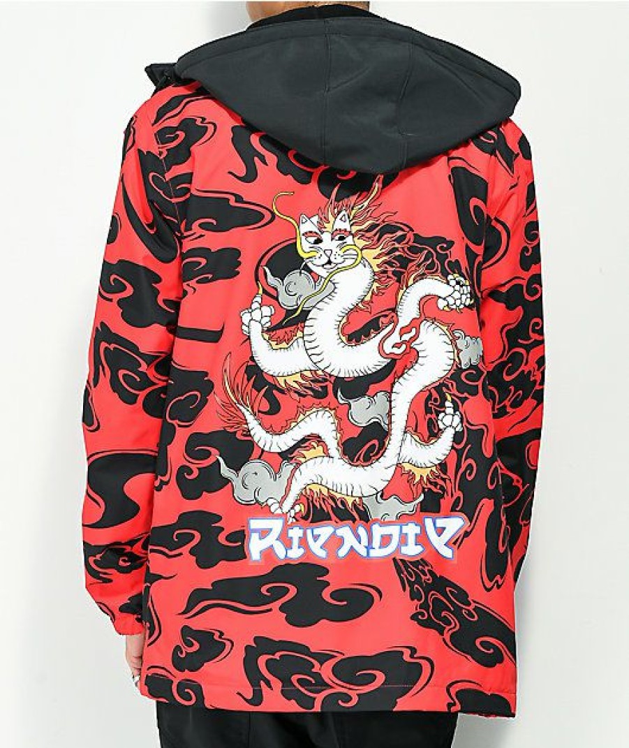 Clothing * | Ripndip Dragonerm Red 10K Snowboard Jacket Promotions