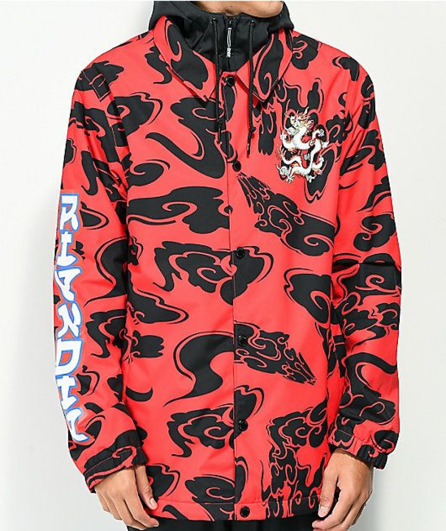 Clothing * | Ripndip Dragonerm Red 10K Snowboard Jacket Promotions