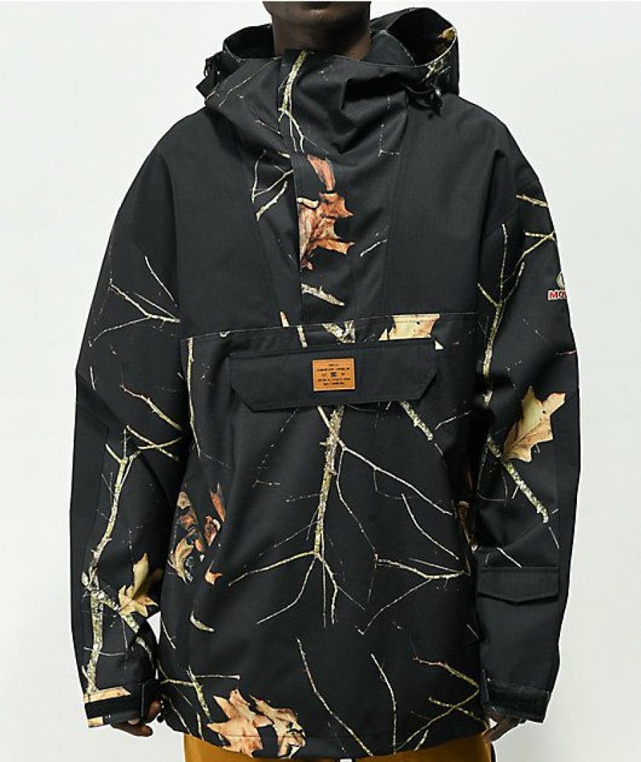 Clothing * | Dc X Mossy Oak 43 Camo 10K Anorak Snowboard Jacket Promotions