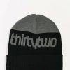 Beanies * | Thirtytwo Double Black Heather Beanie Promotions